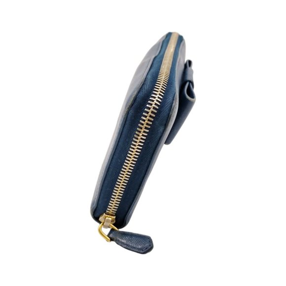 Prada Wallet Long Navy Blue Leather in Great Condition - Picture 5 of 9